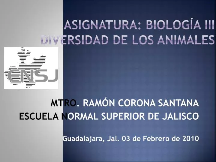 asignatura biolog a iii diversidad de los animales