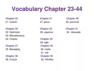 Vocabulary Chapter 23-44