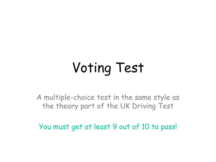 voting test