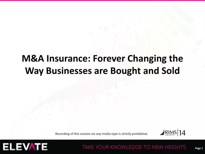 m a insurance forever changing the way businesses are bought and sold