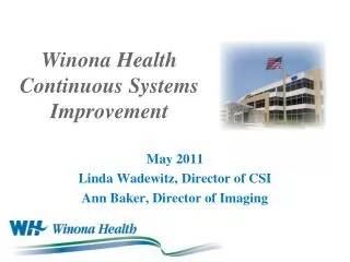 Winona Health Continuous Systems Improvement