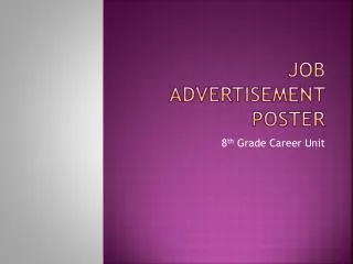 Job Advertisement Poster