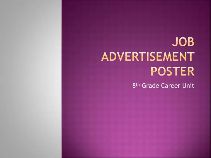 job advertisement poster