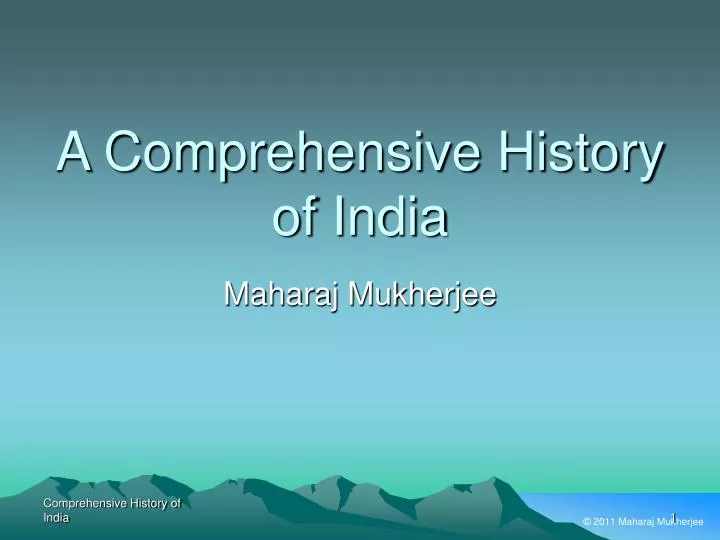 a comprehensive history of india