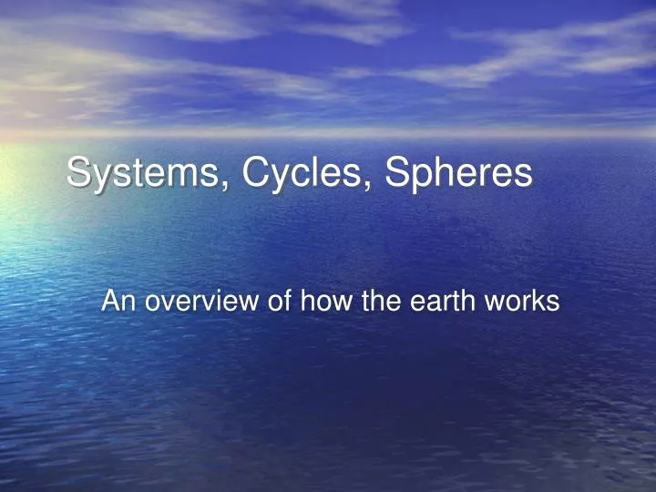 systems cycles spheres