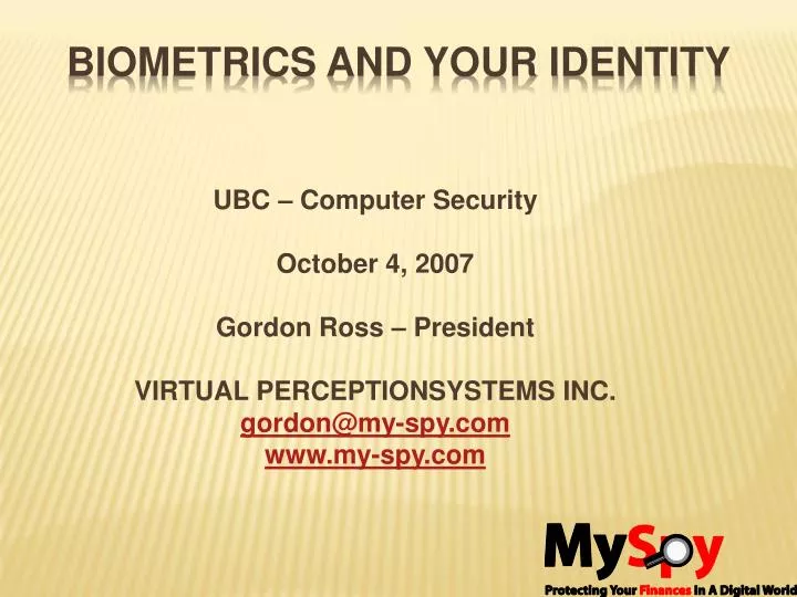 biometrics and your identity