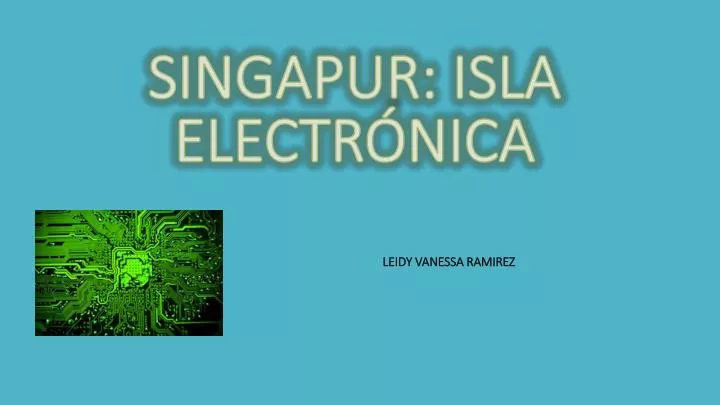singapur isla electr nica