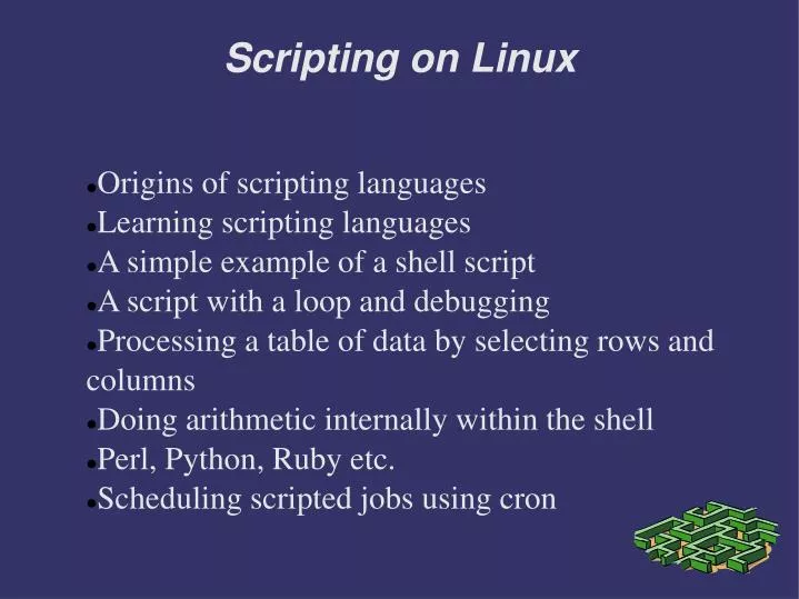 scripting on linux