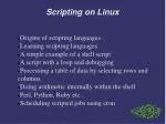 Scripting on Linux - slide 1