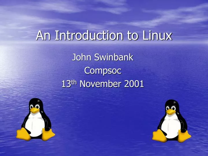 an introduction to linux