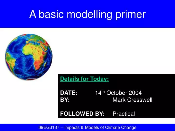 a basic modelling primer