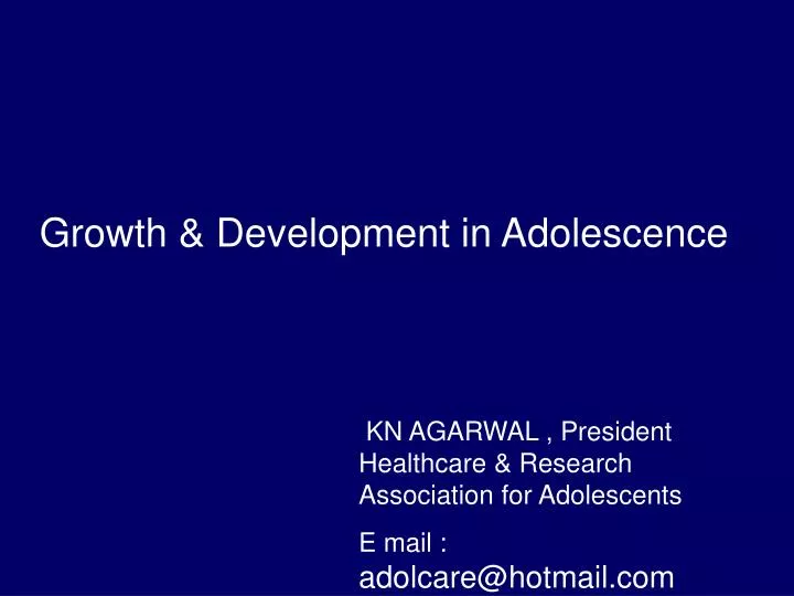growth development in adolescence