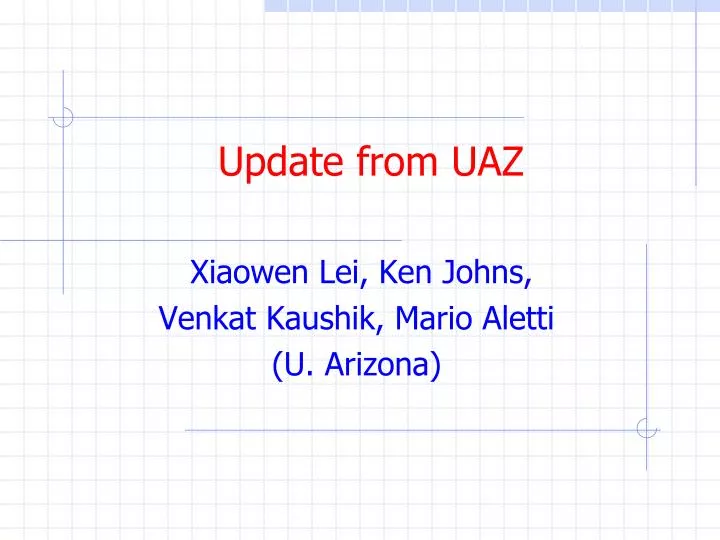 update from uaz