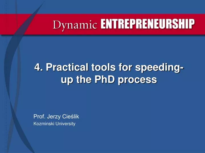 4 practical tools for speeding up the phd process