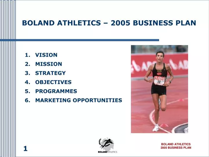 boland athletics 2005 business plan
