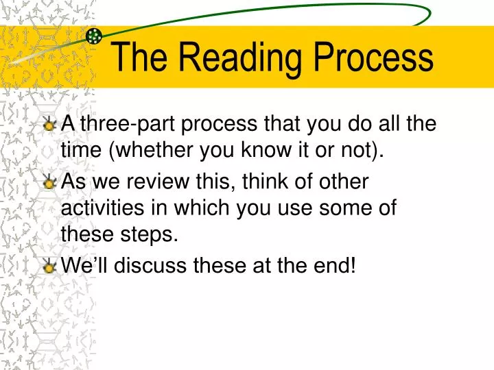 the reading process