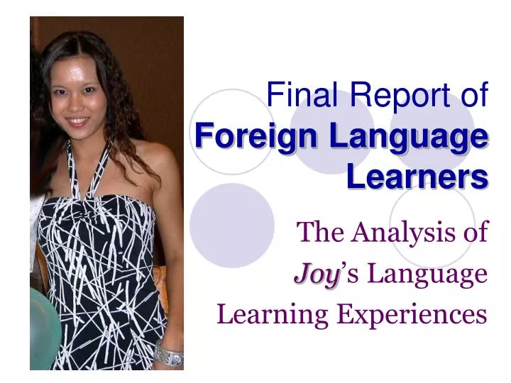 final report of foreign language learners