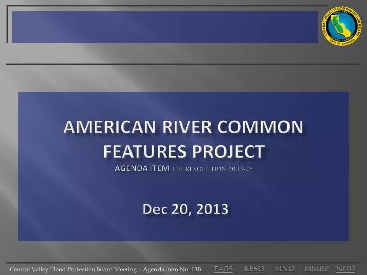 american river common features project agenda item 13b resolution 2013 28 dec 20 2013
