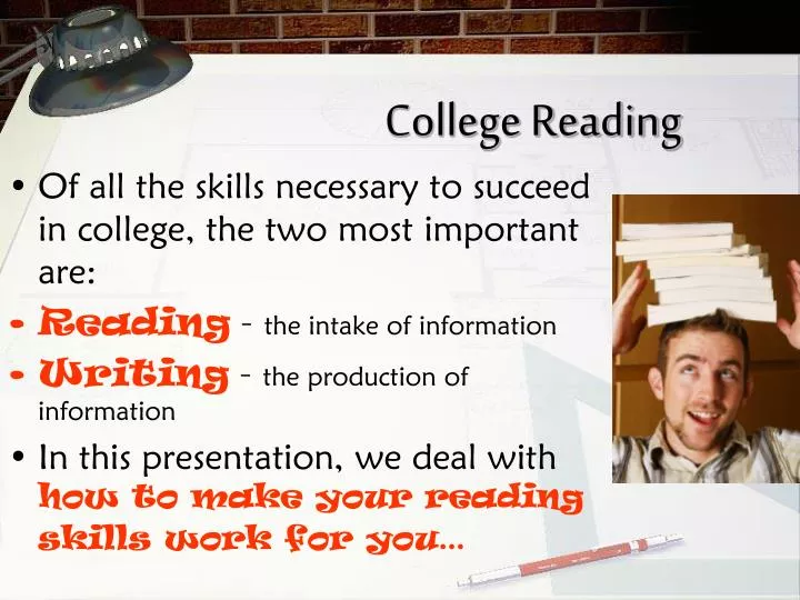 presentation college reading alumni