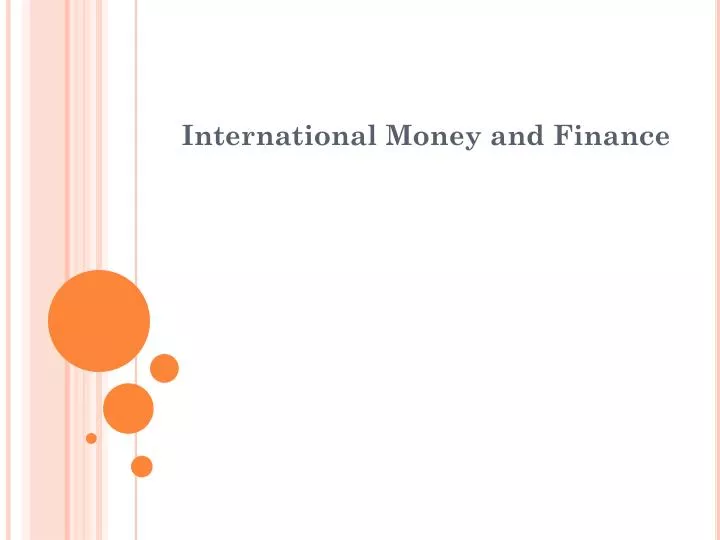 international money and finance