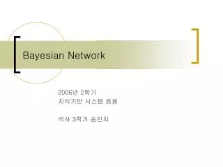 bayesian network