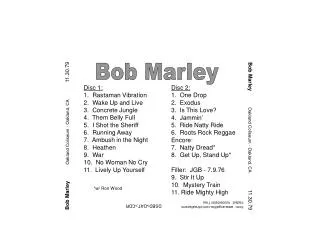 Bob Marley Oakland Coliseum - Oakland, CA 11.30.79