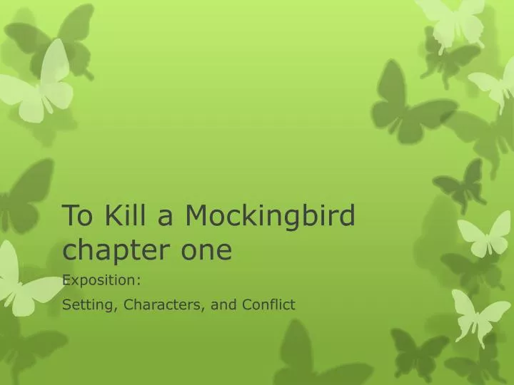 to kill a mockingbird chapter one