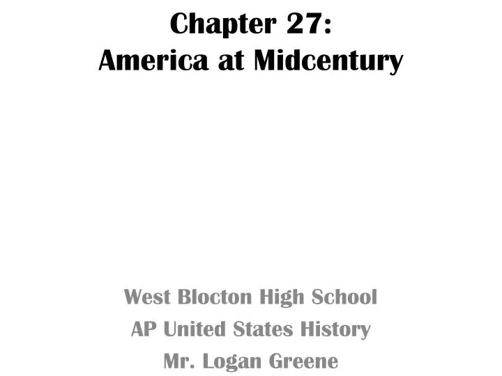chapter 27 america at midcentury