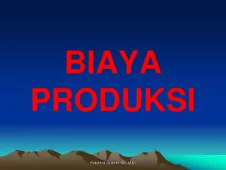 biaya produksi