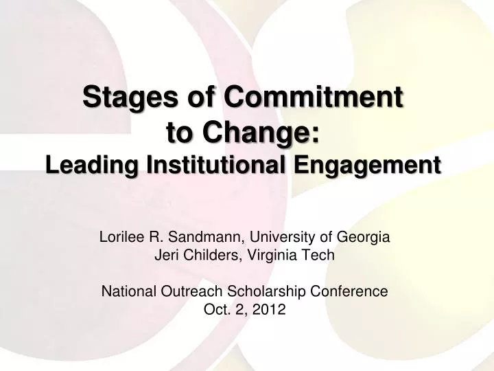 stages of commitment to change leading institutional engagement