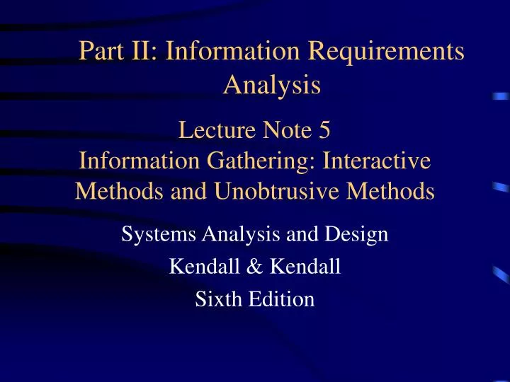 lecture note 5 information gathering interactive methods and unobtrusive methods