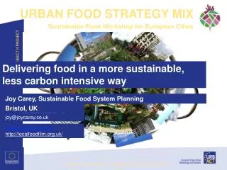 Delivering food in a more sustainable, less carbon intensive way