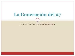 la generaci n del 27