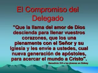 el compromiso del delegado