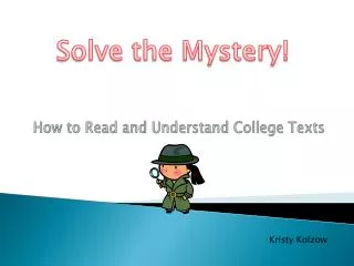 How to Read and Understand College Texts