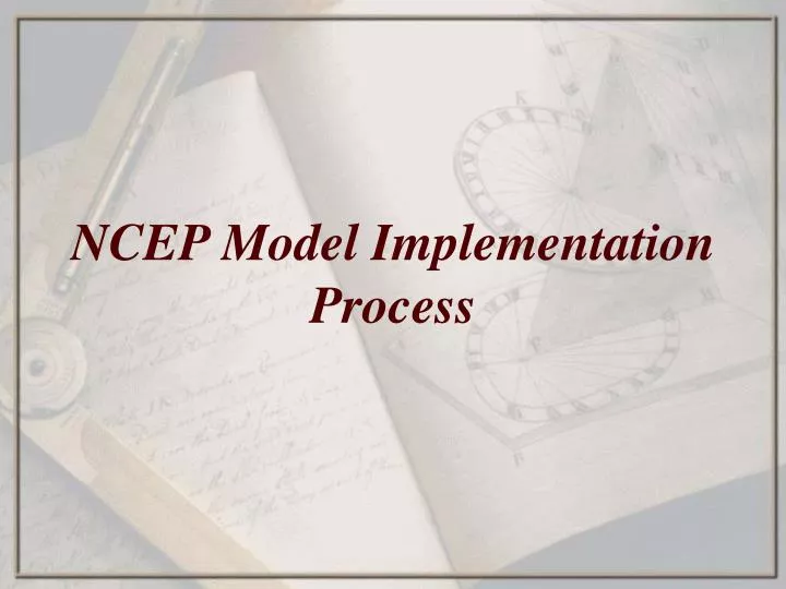 ncep model implementation process