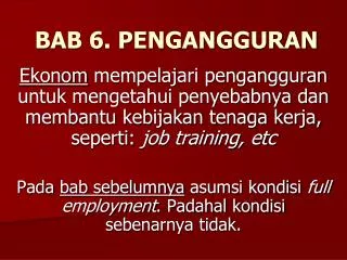 bab 6 pengangguran