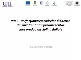 prel perfec ionarea cadrelor didactice din nv m ntul preuniversitar care predau disciplina religie