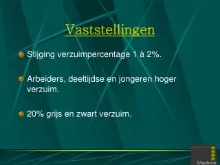vaststellingen