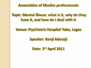 Association of Muslim professionals