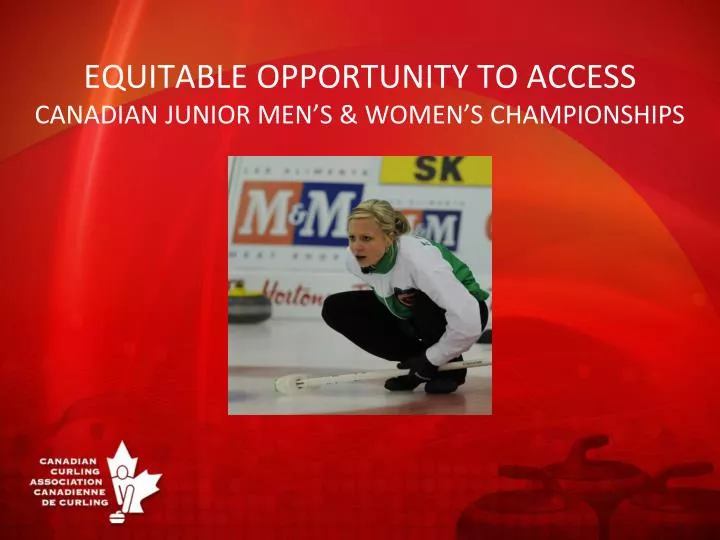 equitable opportunity to access canadian junior men s women s championships