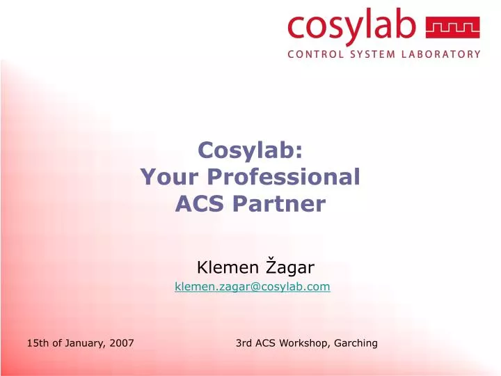 cosylab your professional acs partner