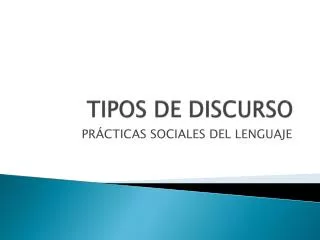 tipos de discurso