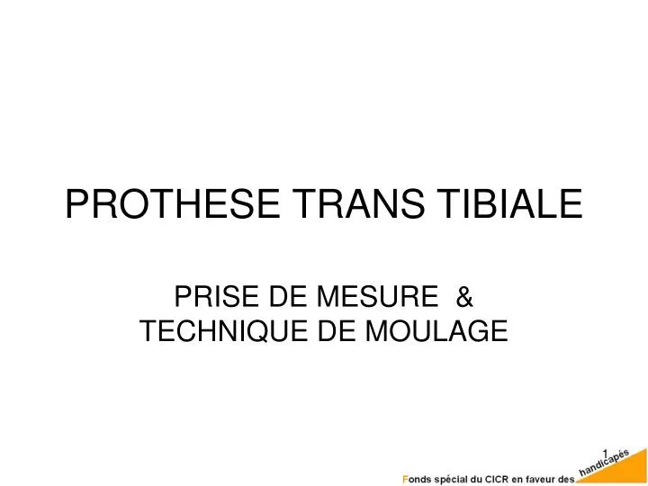 prothese trans tibiale