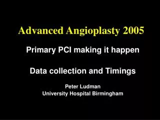 Advanced Angioplasty 2005