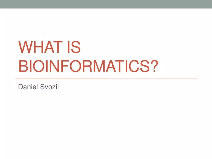 what is bioinformatics