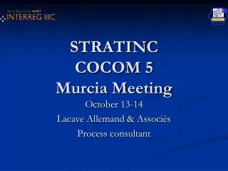 STRATINC COCOM 5 Murcia Meeting