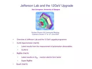 Jefferson Lab and the 12GeV Upgrade