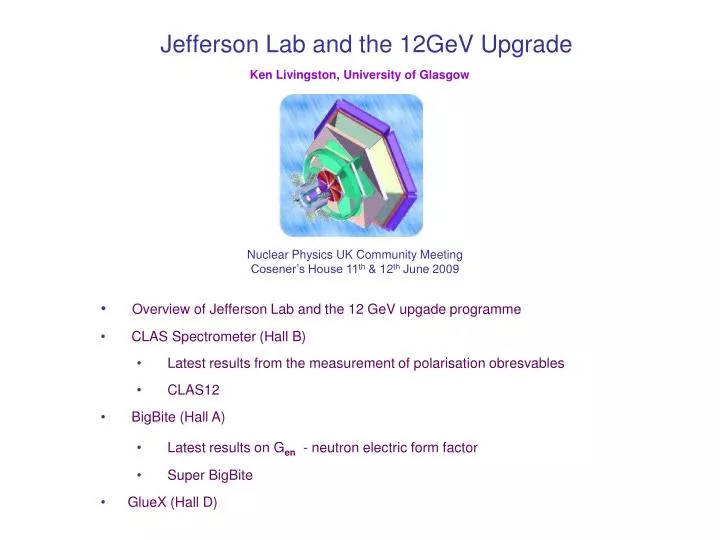 jefferson lab and the 12gev upgrade
