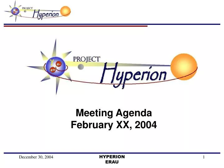 meeting agenda february xx 2004
